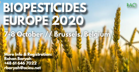 Biopesticides Europe 2020, 27-28 de mayo de 2020, Bruselas, Bélgica