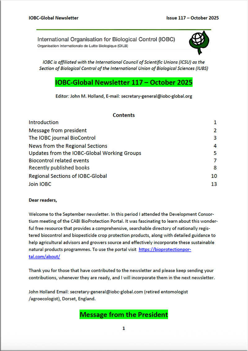 IOBC Global Newsletter, latest issue