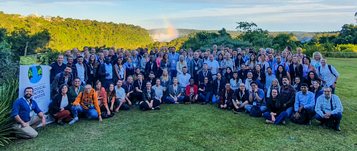Group Photo: Participants of the XVI International Symposium on Biological Control of Weeds in 2023 in Puerto Iguazú, Argentina